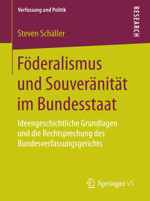 cover image of Föderalismus und Souveränität im Bundesstaat